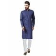 thumbnail image 1 of Men's Indian Linen Bollywood Achkan Pathani Kurta Style Pajama Set, 1 of 4