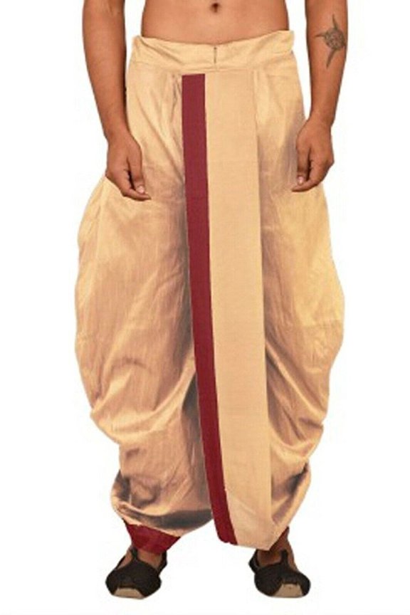 Men's Indian Wear Silk Bend Handmade Freesize Harem Salwar Dhoti...