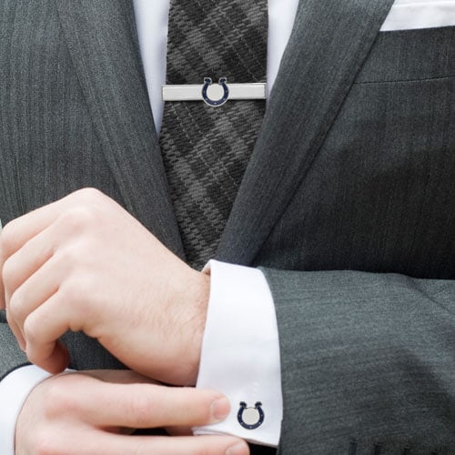 Men's Indianapolis Colts Cufflinks and Tie Bar Gift Set