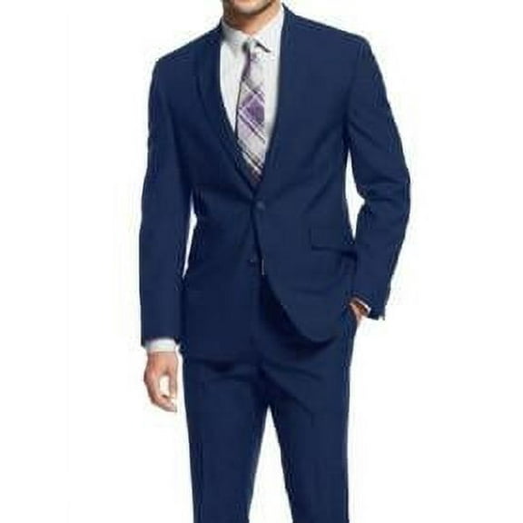 Men's Indigo Blue Slim Fitted Suit 2 Piece 2 Button Vinci SC900-12