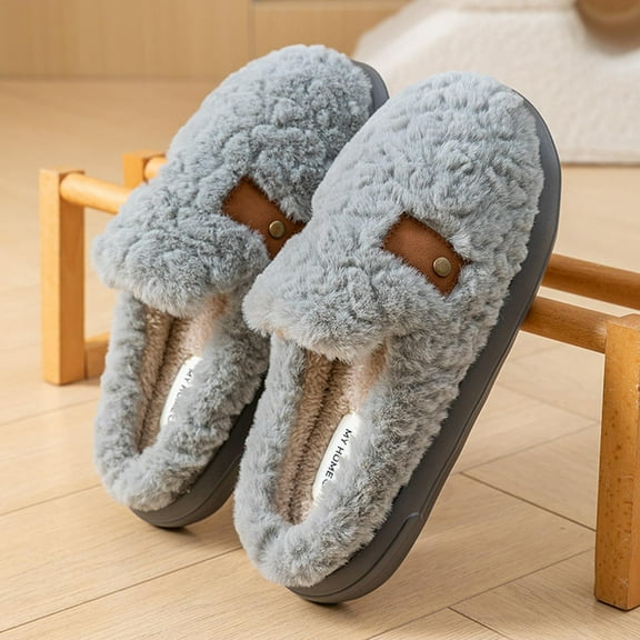 Men's Indoor Bedroom Slipper with Memory Foam Fashionable And Casual Home Thick Bottom And Warm Couple Boken Lightweight Slippers