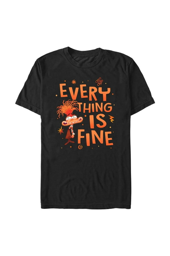 Men's Inside Out 2 Anxiety Everything Is Fine Graphic T-Shirt