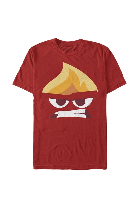 Men's Inside Out Angry Portrait Graphic Tee Red Medium
