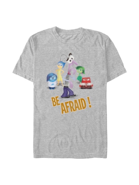 Men's Inside Out Blurry Be Afraid Graphic T-Shirt