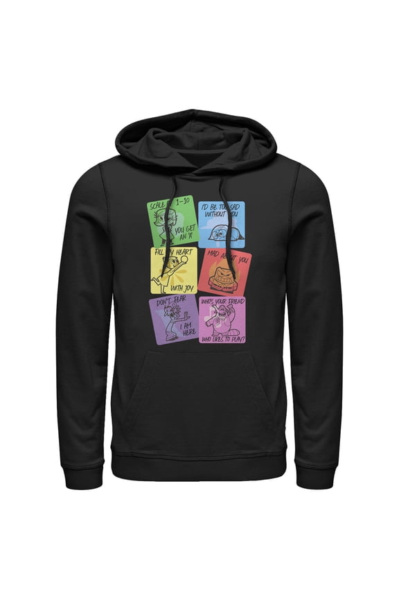 Men's Inside Out Emotions Valentine Cards Pull Over Hoodie
