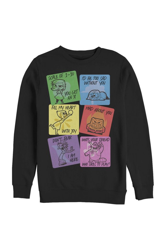 Men's Inside Out Emotions Valentine Cards Sweatshirt