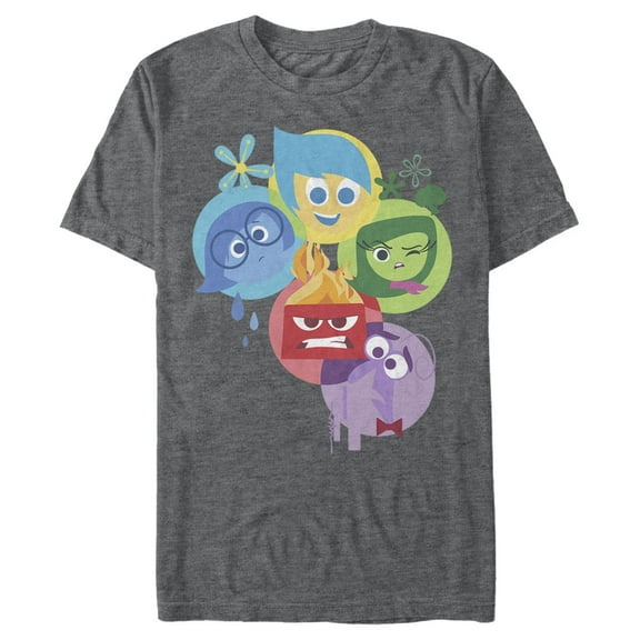Men's Inside Out Emotions in Circles Graphic T-Shirt