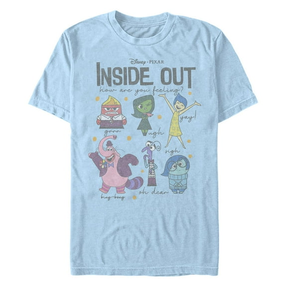 Men's Inside Out Feeling Emotions and Bing Bong  Graphic T-Shirt