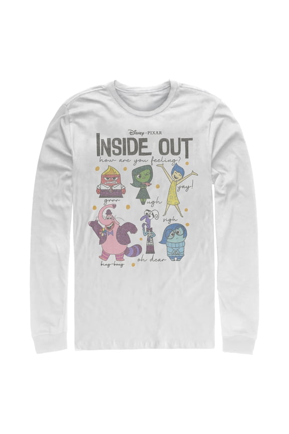 Men's Inside Out Feeling Emotions and Bing Bong Long Sleeve Shirt