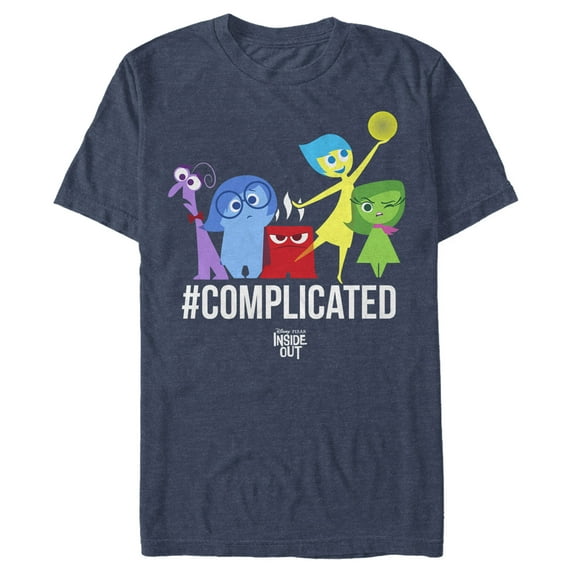 Men's Inside Out Hashtag Complicated Emotions Graphic T-Shirt