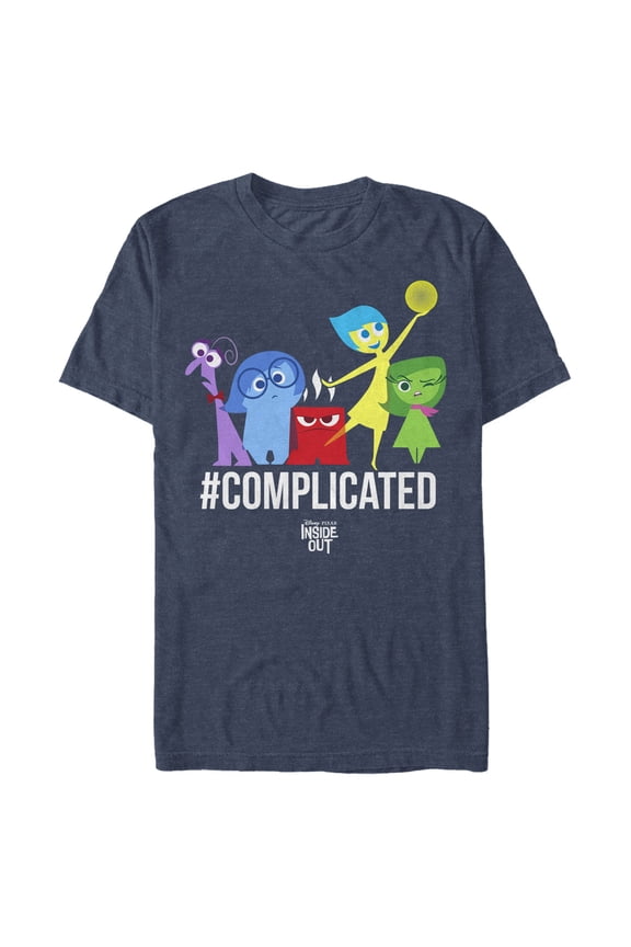 Men's Inside Out Hashtag Complicated Emotions Graphic T-Shirt