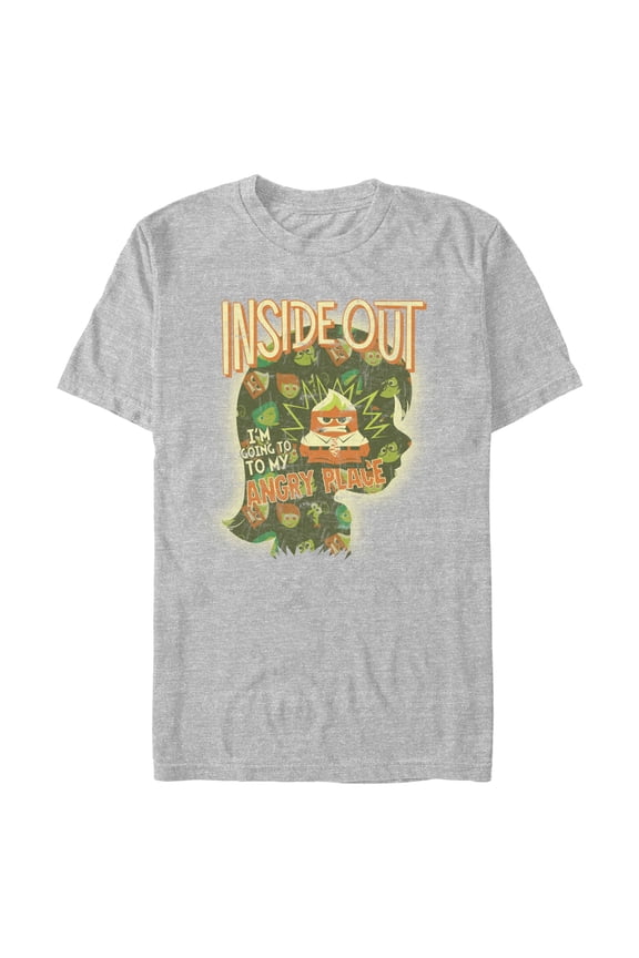 Men's Inside Out I’m Going to My Angry Place Distressed Graphic T-Shirt