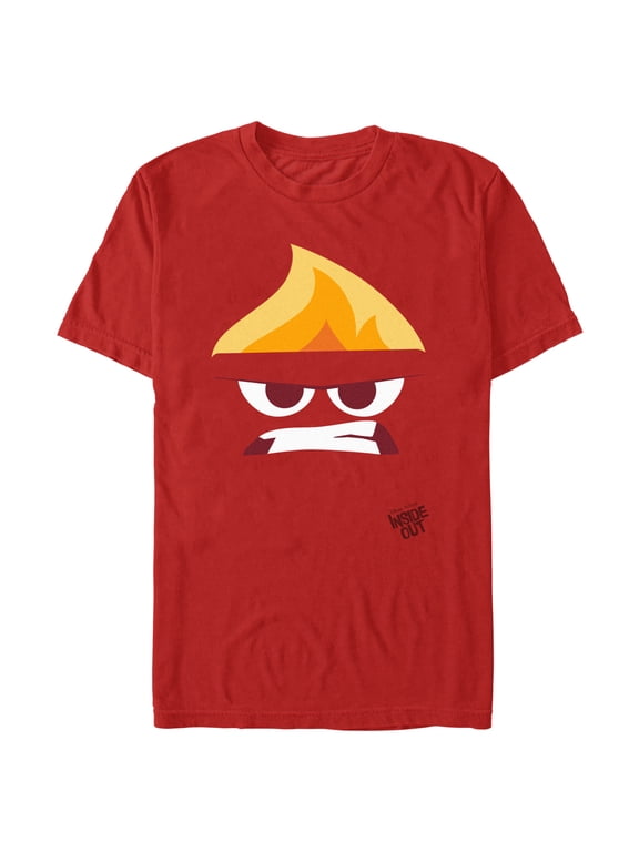 Men's Inside Out Minimalist Anger Face Graphic T-Shirt