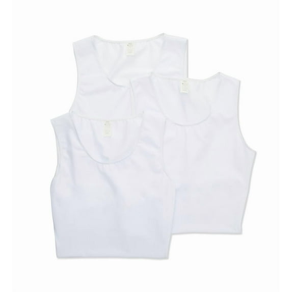 Men's Insta Slim MS0003 Slimming Compression Muscle Tank - 3 Pack (White S)