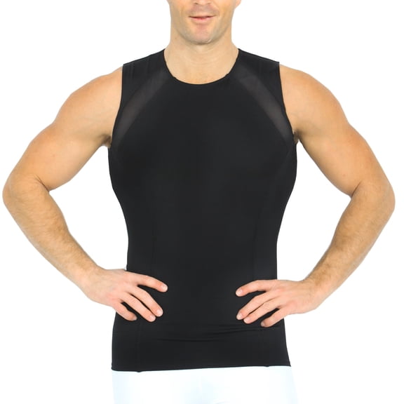 Men's Insta Slim MSC2307 Power Mesh Compression Tank w/ Back & Side Support (Black 2XL)