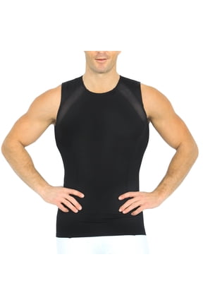Men's Insta Slim MSC2307 Power Mesh Compression Tank w/ Back & Side Support (Black M)