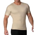 thumbnail image 1 of Men's Insta Slim TS00Z1 Compression Crew Neck T-Shirt With Side Zipper (Nude XL), 1 of 12