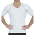 thumbnail image 1 of Men's Insta Slim VS2307 Power Mesh V-Neck T-Shirt w/ Back & Side Support (White 3XL), 1 of 11