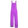 thumbnail image 1 of Men's Insulated Ski Bib Snow Pants Sleeveless Shoulder Strap Solid Long Pants Jumpsuit with Overalls for Outdoor Purple 5XL, 1 of 4