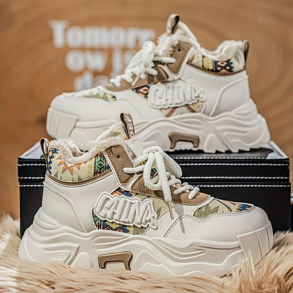 Men's Insulated Winter Boots with Plush & Thick PU Sole - Lace-Up Short for Hiking, Snow, Ice - Chinese New Year Style (Red/Golden) & Multi-Color Options - Warm Outdoor for Casual & Trekking