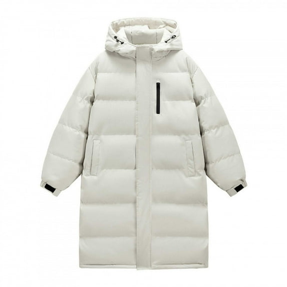 Men's Insulated Winter Coats Windproof Skiing Jackets Thermal Snowboard Jacket with Hood White XL