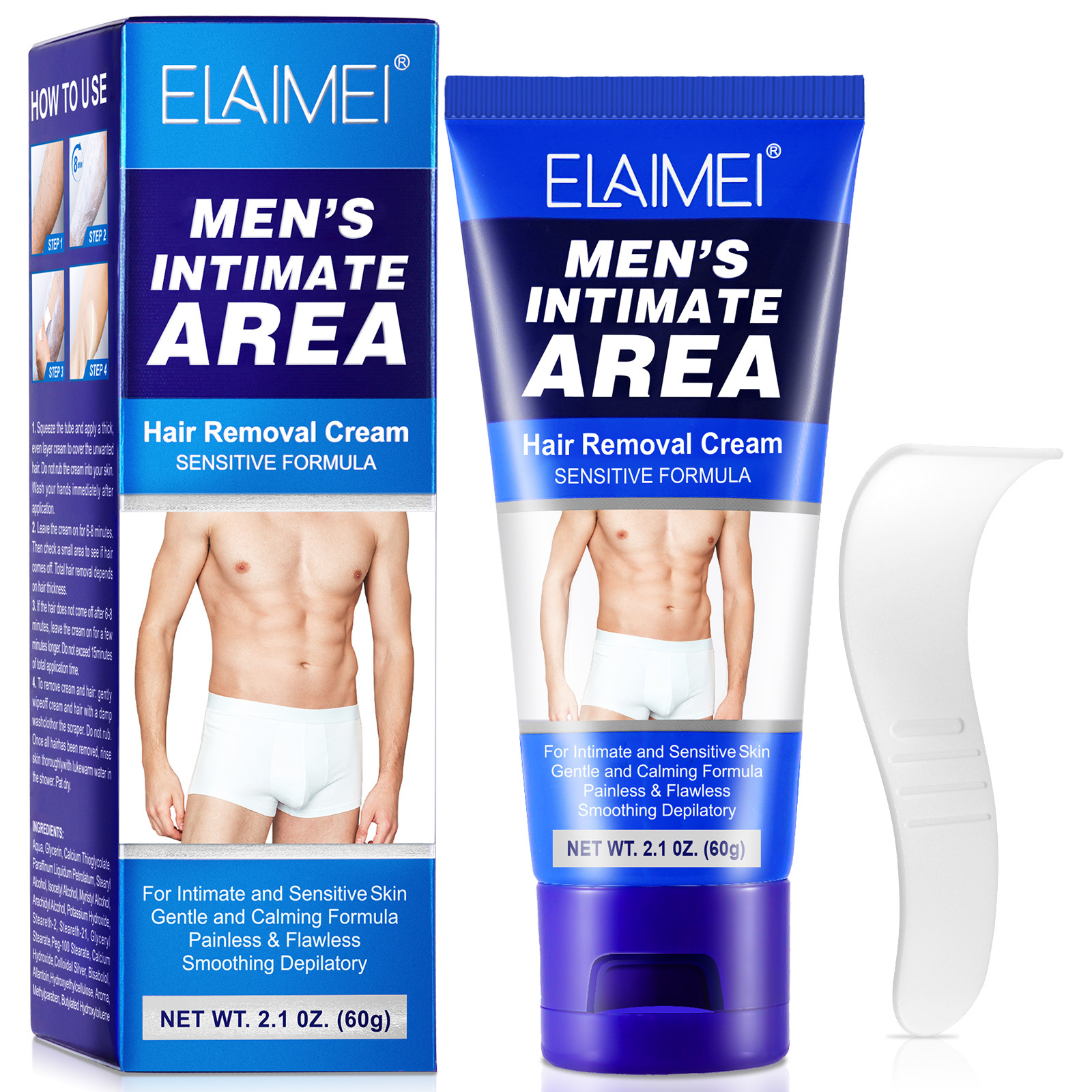 Men's Intimate Hair Removal Cream Gentle No Black Spots Remove Armpit