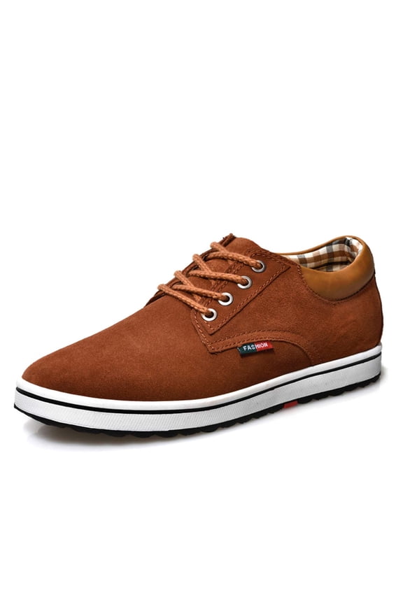 Men's Invisible Height Increasing Elevator Shoes Adult Leather Lace Up Casual Shoes Dress Shoes(2.09 Inches Taller Insole)