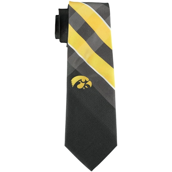Men's Iowa Hawkeyes Woven Poly Grid Tie