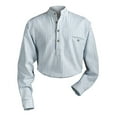 thumbnail image 1 of Men's Irish Grandfather Blue and White Stripe Banded Collar Shirt - X-Large, 1 of 2