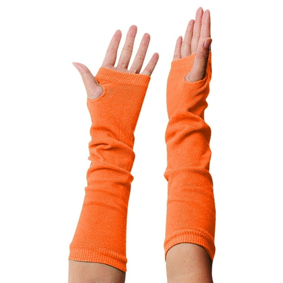 Men's Irish Holiday Green Fingerless Long Gloves Women's Long Wrist Gloves Men's And Women's Solid Color Arm Sleeves