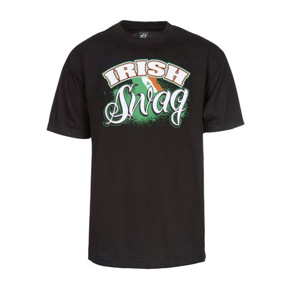 Men's Irish Swag Graphic T Shirt Black, Medium