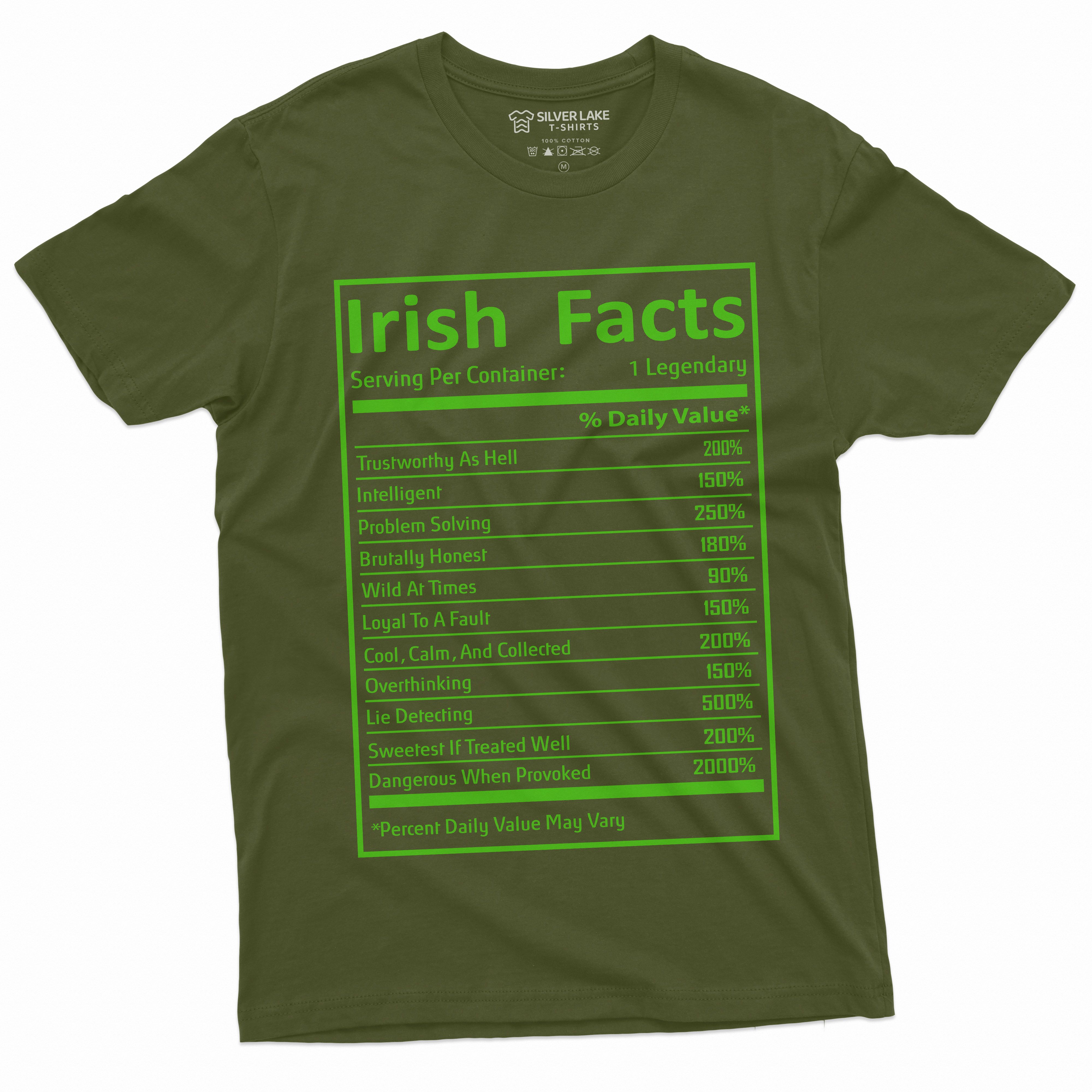 Men's Irish facts T-shirt St. Patrick's Day Ireland patriotic Flag