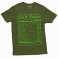 thumbnail image 1 of Men's Irish facts T-shirt St. Patrick's Day Ireland patriotic Flag Shirt Saint Patrick's Tee (3X-Large Military Green), 1 of 7