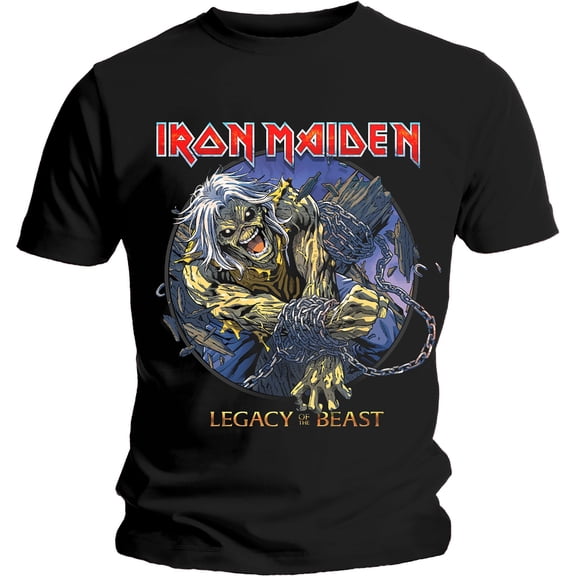 Men's Iron Maiden Eddie Chained Legacy T-shirt Large Black