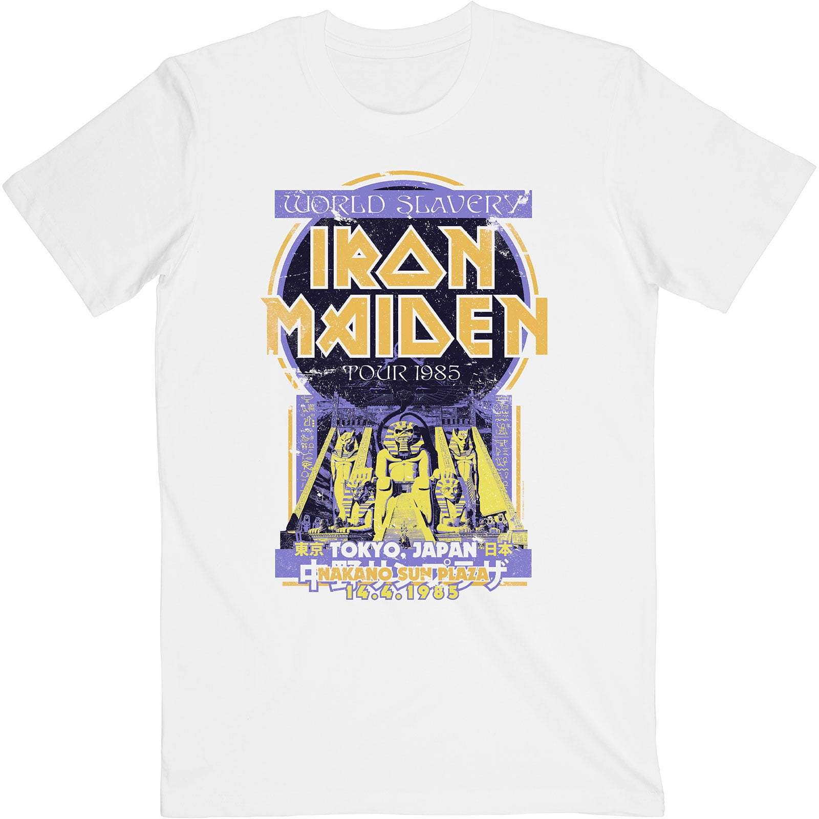 Men's Iron Maiden Powerslave Japan Flyer Slim Fit T-shirt Small White -  Walmart.com, image size:1600x1600