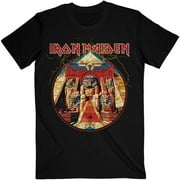 ROCK OFF Iron Maiden Unisex T-Shirt Powerslave Lightning Circle (Medium)