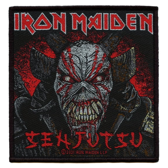 Men's Iron Maiden Senjutsu Back Cover Woven Patch Black