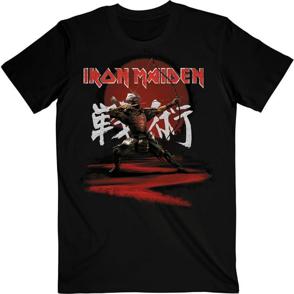 Men's Iron Maiden Senjutsu Eddie Archer Kanji Slim Fit T-shirt Medium Black