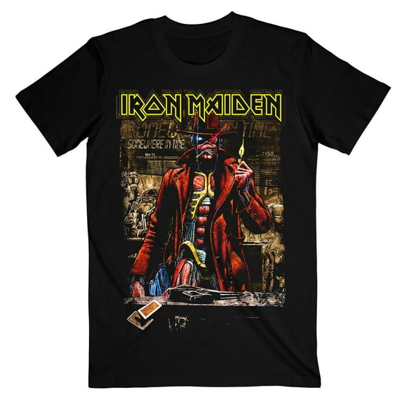 Men's Iron Maiden Stranger Sepia T-shirt Large Black