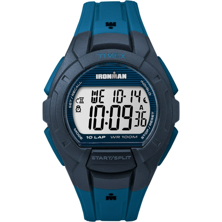 Men s Ironman Essential 10 Blue Black Watch Resin Strap