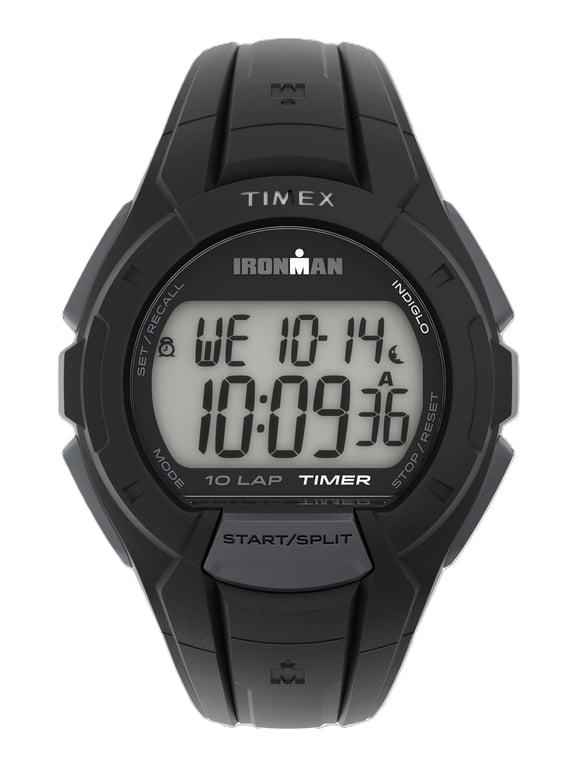 Men's Ironman Essential 10 Full-Size Watch, Black Resin Strap