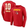 thumbnail image 1 of Men's Isiah Pacheco Red Kansas City Chiefs Team Wordmark Player Name & Number Long Sleeve T-Shirt, 1 of 3