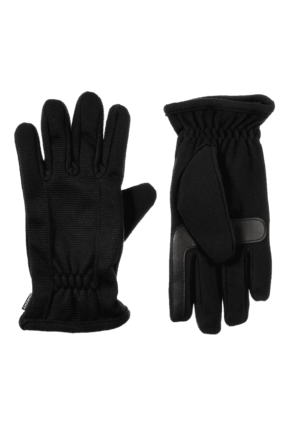 Men's Isotoner Tech Stretch Glove, Black, Size: LG