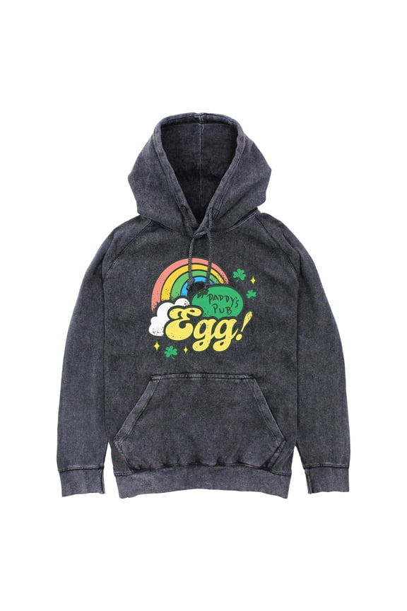 Men's It's Always Sunny In Philadelphia Distressed Paddy's Pub Egg  Pull Over Hoodie