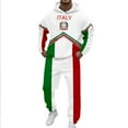 thumbnail image 1 of Men's Italian Casual Loose Comfortable Hooded Sweatshirt and Pants Set Green L, 1 of 4