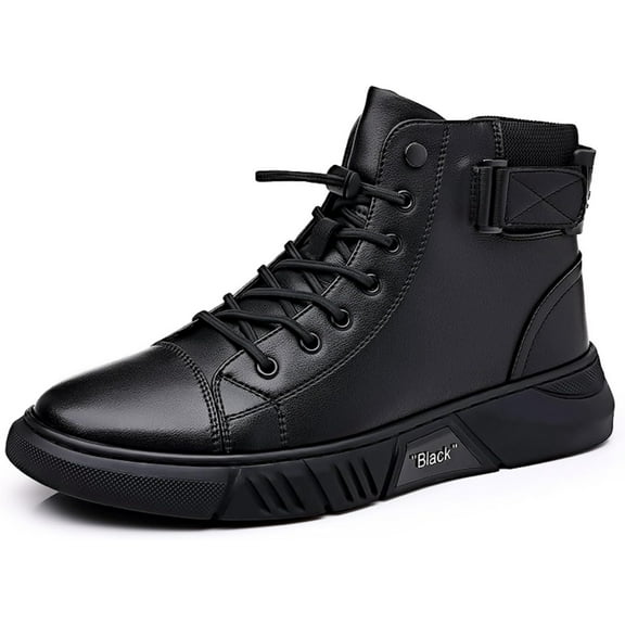 Men's Italian High Top Cashmere Leather Boots