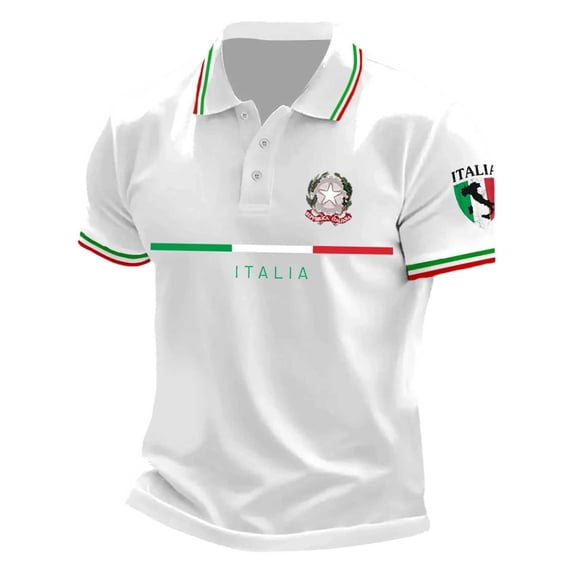 Men's Italian Short Sleeve Polo Shirt Classic Breathable Knit Business Casual Wear,White,XXXXXL