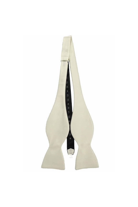 Men’s Ivory Formal Satin Self-Tie Bow Tie in a Variety of Colors by Spencer J’s Signature Satin Collection