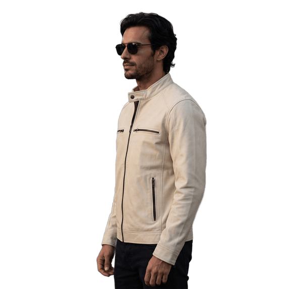 SHARO Leather, Bomber, Long Sleeve Outerwear Jacket (Men's)