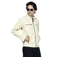thumbnail image 1 of Men's Ivory Leather Jacket, 1 of 7